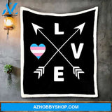 Transgender Pride Blanket, Love is Love Blanket, LGBT Pride Gift
