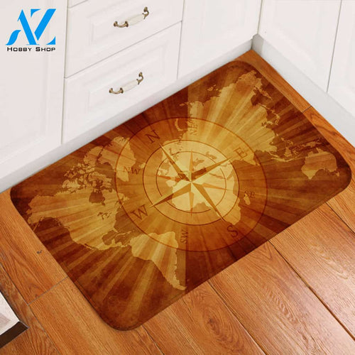 Travel Compass Door Mat