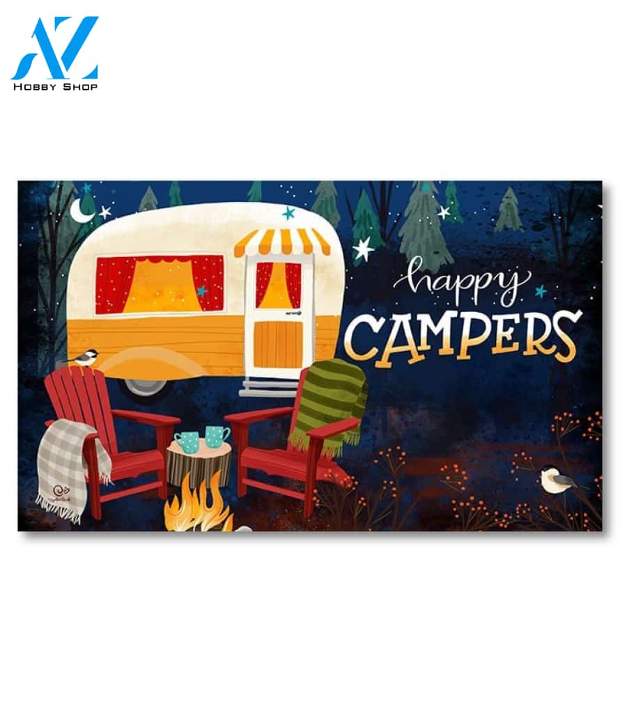 Travel Trailer Happy Campers Doormat - 18" x 30"