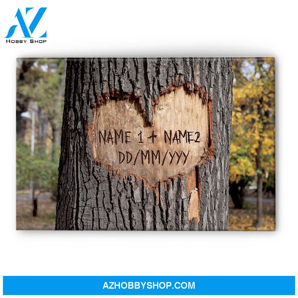 Tree Heart Anniversary, Family Custom Poster/Canvas, Gift For Couple, Husband, Wife