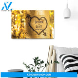 Tree Heart Anniversary, Family Custom Poster/Canvas, Gift For Couple, Husband, Wife