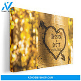 Tree Heart Anniversary, Family Custom Poster/Canvas, Gift For Couple, Husband, Wife