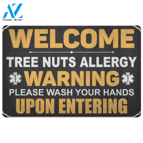 Tree Nuts Warning Doormat | Welcome Mat | House Warming Gift