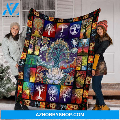 Tree Of Life Parttern Fleece Blanket