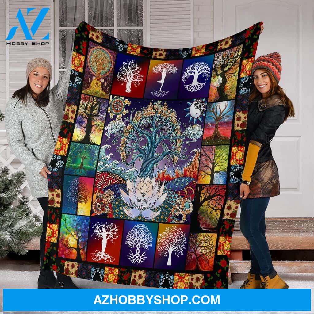 Tree Of Life Parttern Fleece Blanket
