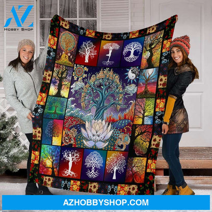 Tree Of Life Parttern Fleece Blanket