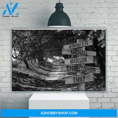 Tree Overhang Road Multi-Names Premium Canvas