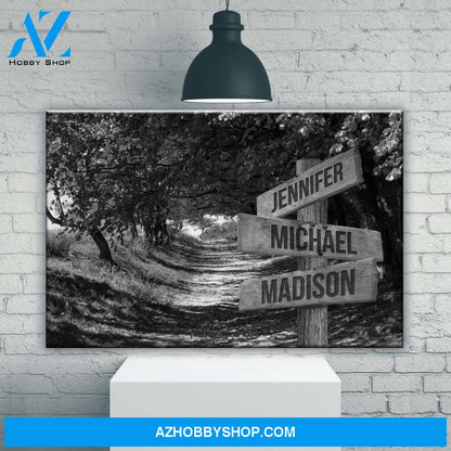 Tree Overhang Road Multi-Names Premium Canvas