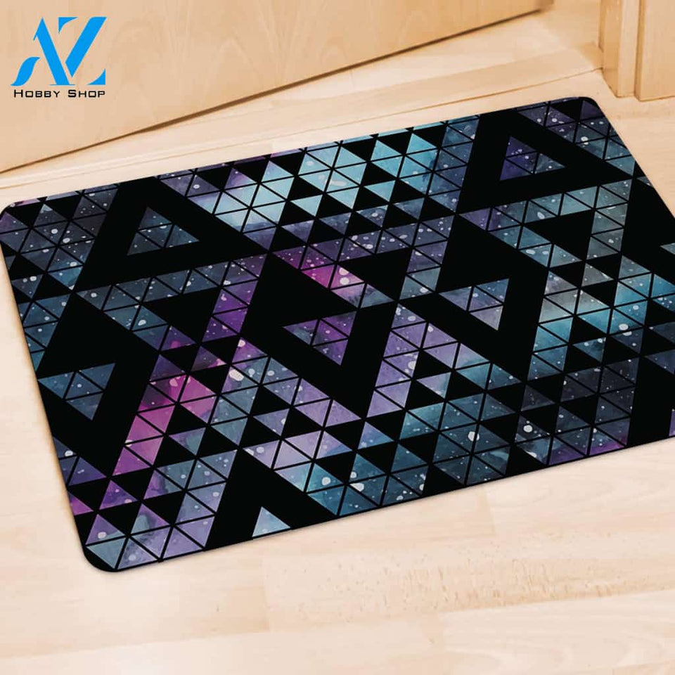 Triangle Galaxy Space Door Mat