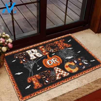 Trick or Teach Funny Halloween Classroom Doormat Gift For Teacher Student Home Decor Warm House Gift Welcome Mat