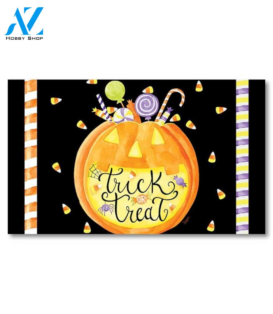 Trick or Treat Pumpkin Doormat - 18" x 30"