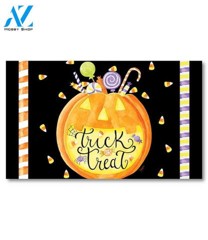 Trick or Treat Pumpkin Doormat - 18" x 30"