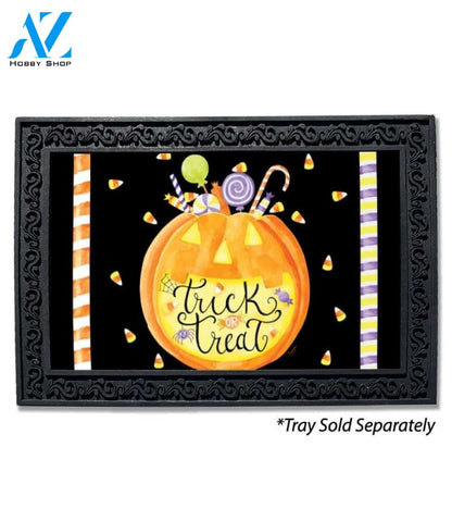 Trick or Treat Pumpkin Doormat - 18" x 30"