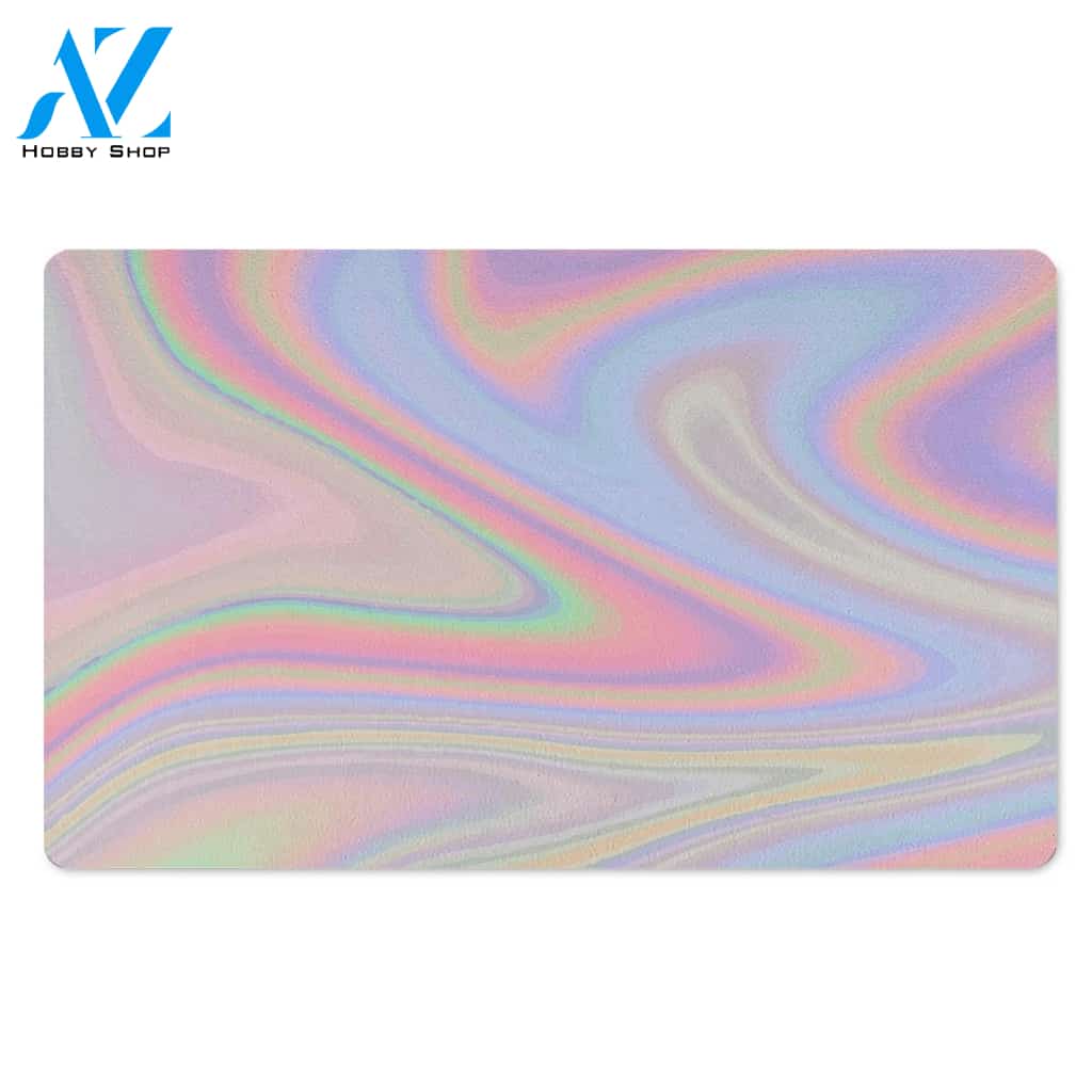 Trippy Holographic Door Mat