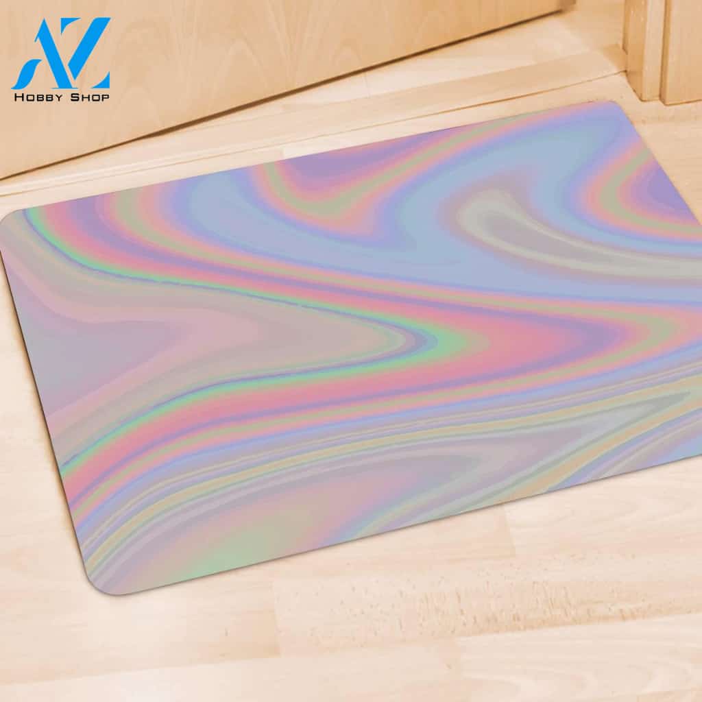 Trippy Holographic Door Mat