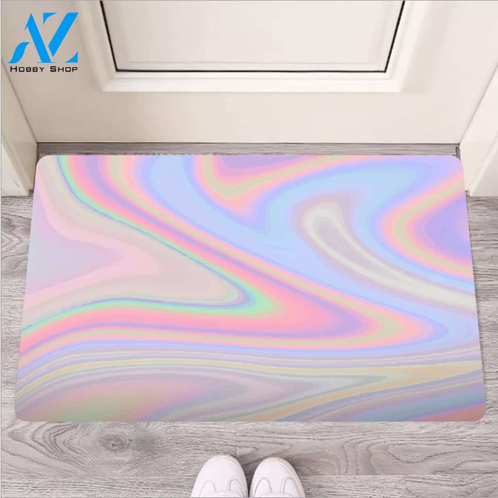 Trippy Holographic Door Mat