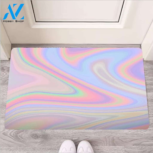 Trippy Holographic Door Mat