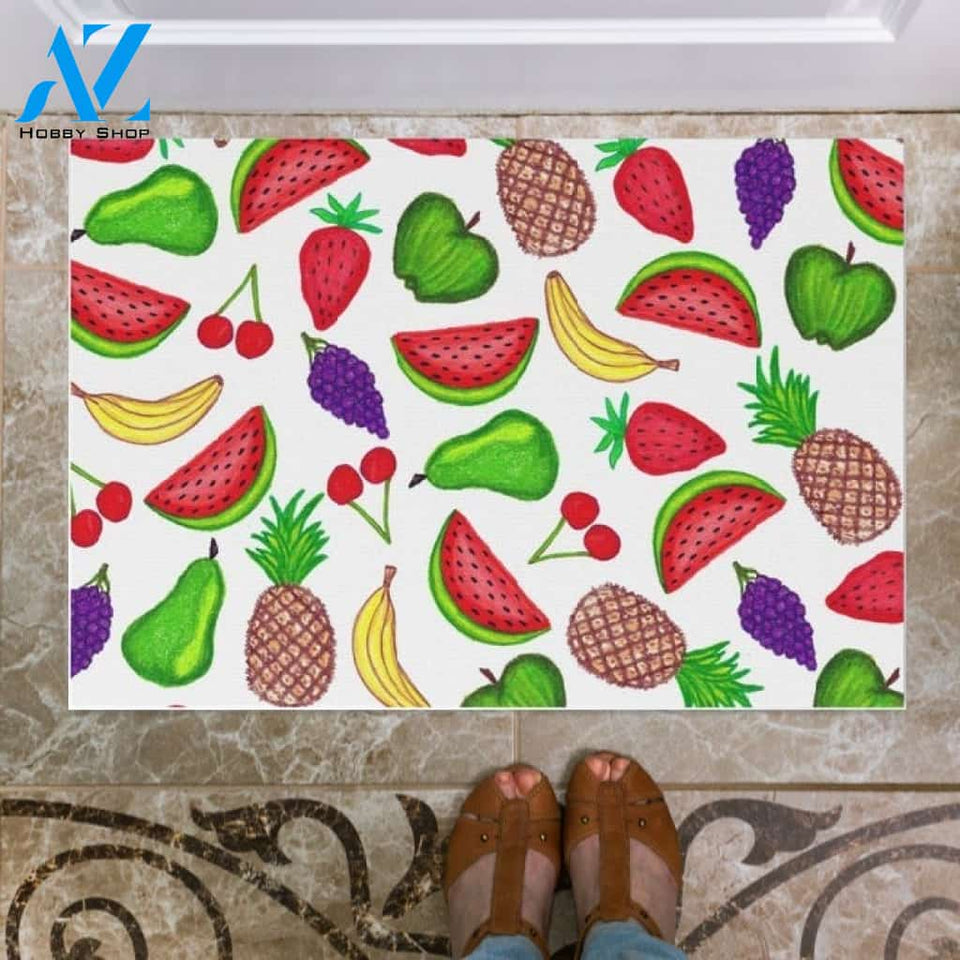 Tropical Fruit Doormat Welcome Mat Housewarming Gift Home Decor Funny Doormat Gift Idea For Friend Gift For Fruit Lovers Birthday Gift