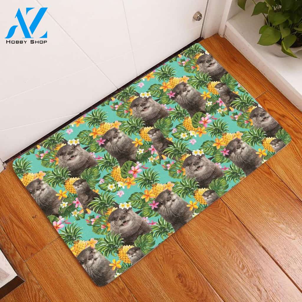 Tropical Pinapple Otter Doormat