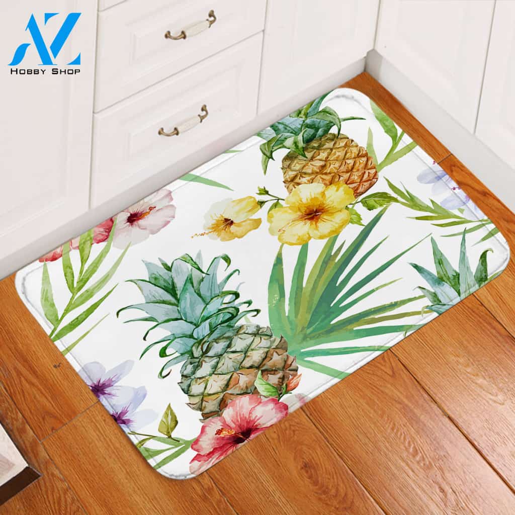 Tropical Pineapple Door Mat