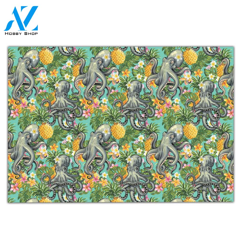 Tropical Pineapple Octopus H010508 Doormat | Welcome Mat | House Warming Gift
