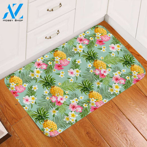 Tropical Pineapples Door Mat