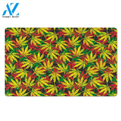Tropical Reggae Leaf Door Mat