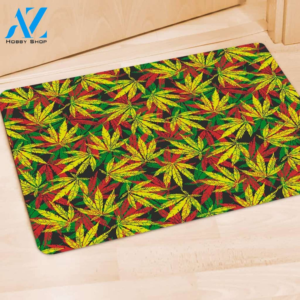 Tropical Reggae Leaf Door Mat