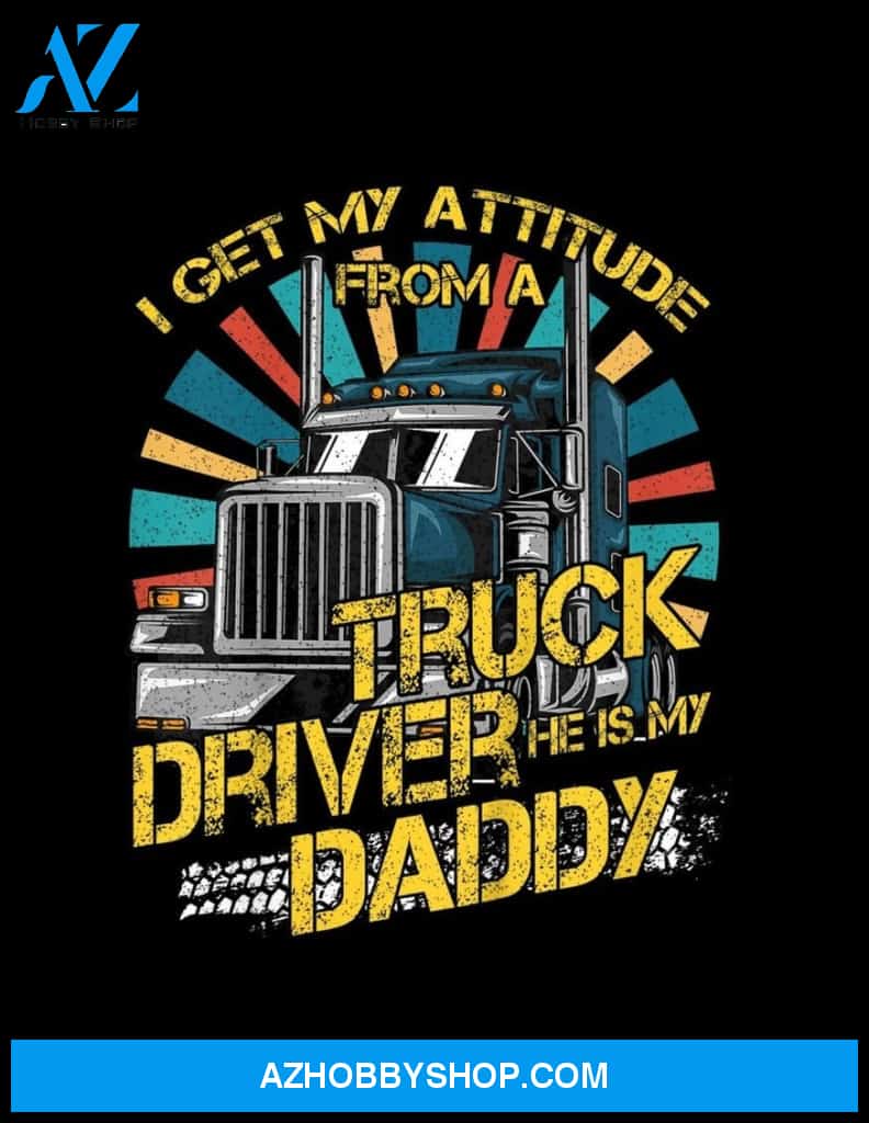 Truck Driver Daddy Canvas And Poster, Wall Decor Visual Art, Gift Father's Day