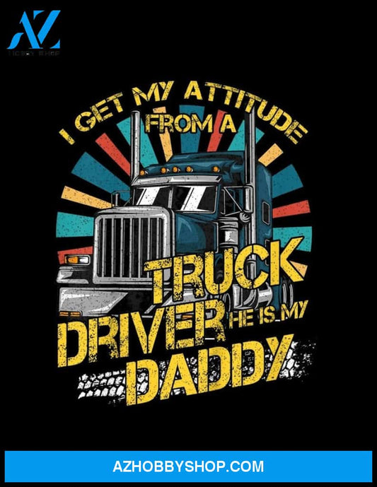 Truck Driver Daddy Canvas And Poster, Wall Decor Visual Art, Gift Father's Day