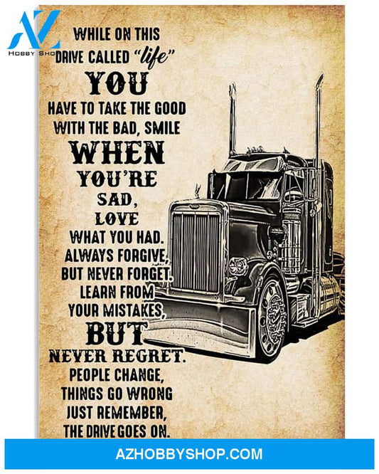 Truck Print, Truck Vintage Vertical Canvas Wall Art, Wall Decor Visual Art