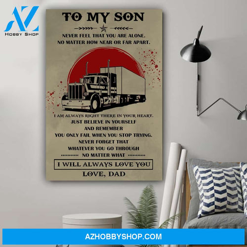 G-Trucker poster - Dad to son - I will always love you