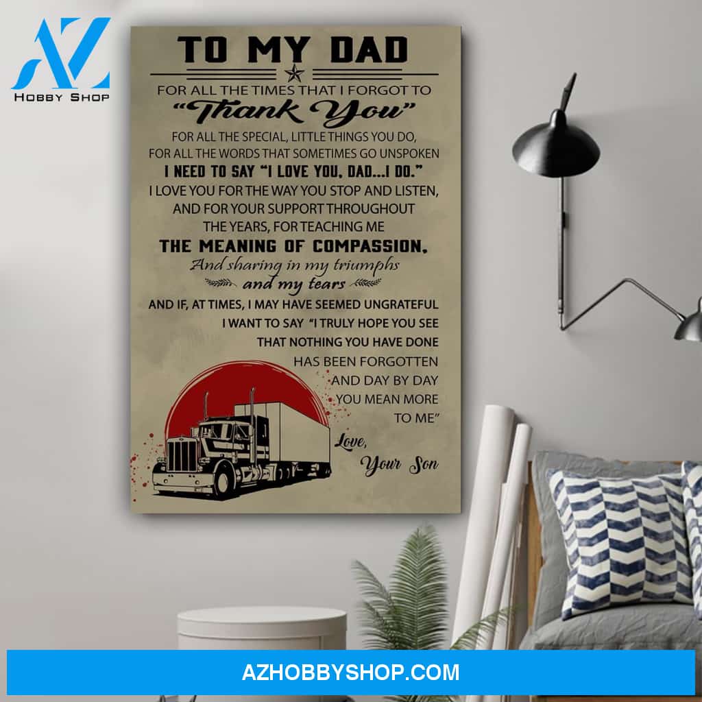 G- Trucker poster - Son to Dad - Thank you