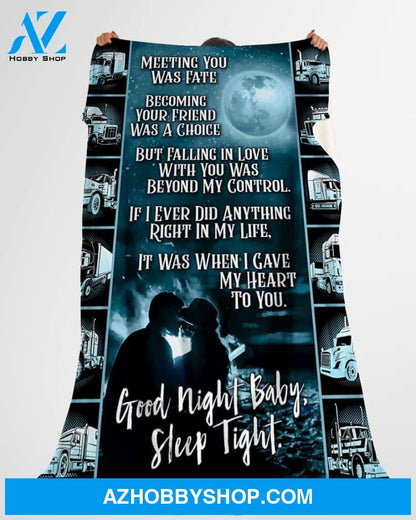 Trucker Premium Fleece Blanket