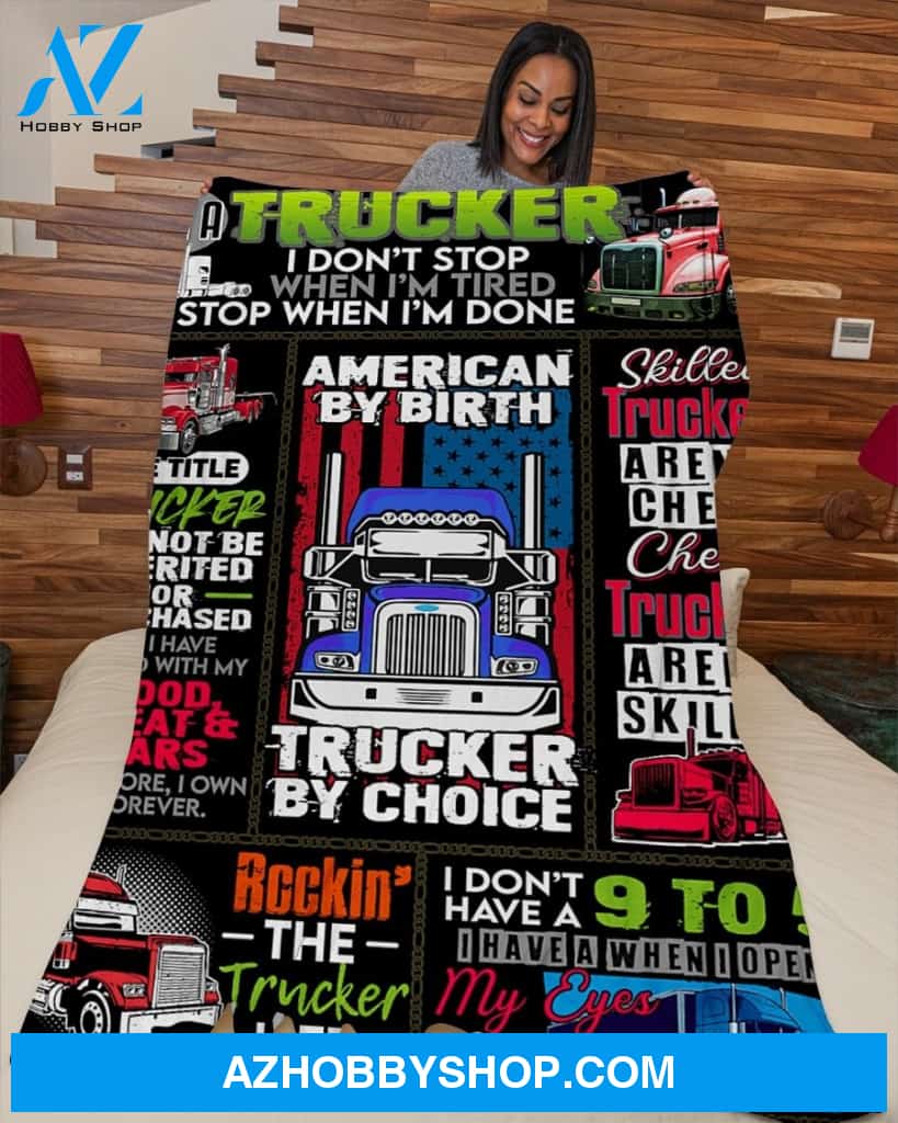 Trucker Premium Fleece Blanket