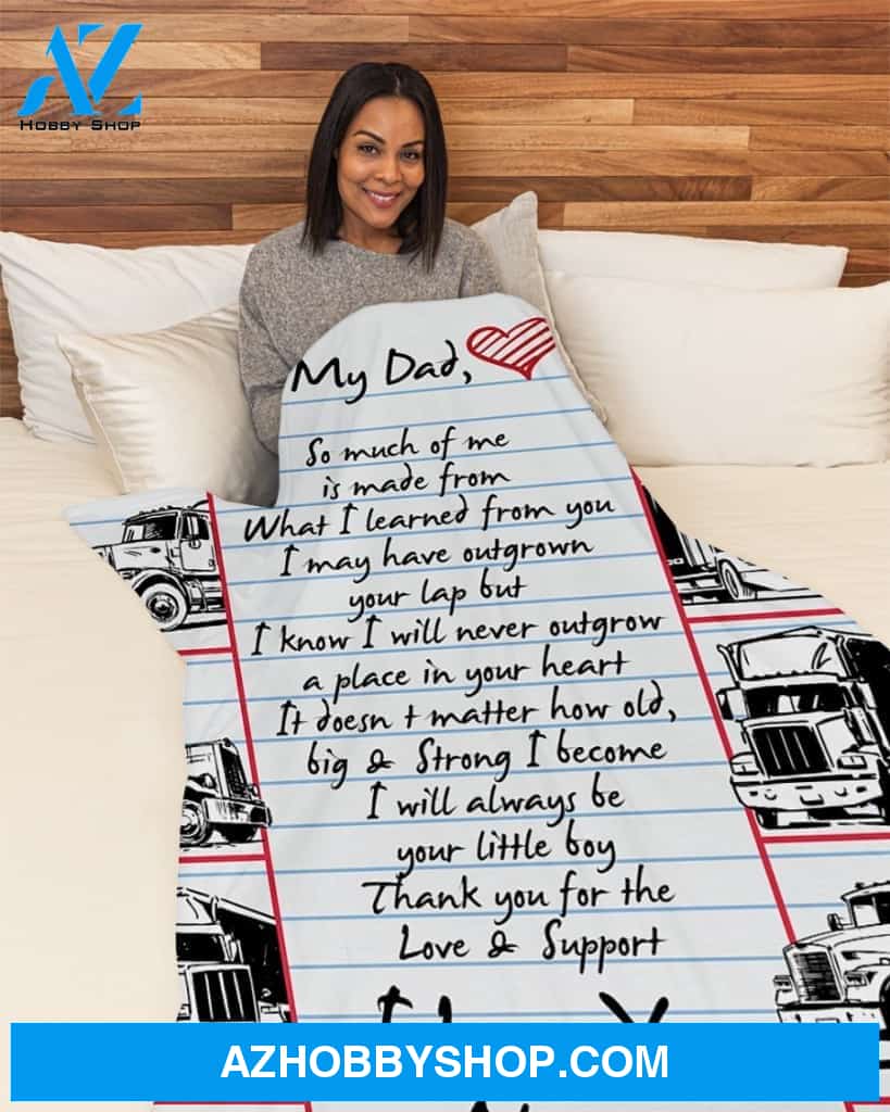 Trucker's Dad Premium Fleece Blanket