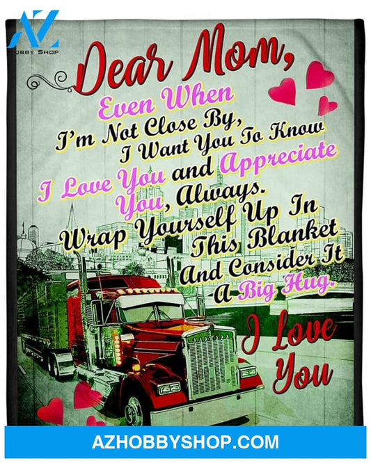 Trucker's Mom Premium Fleece Blanket