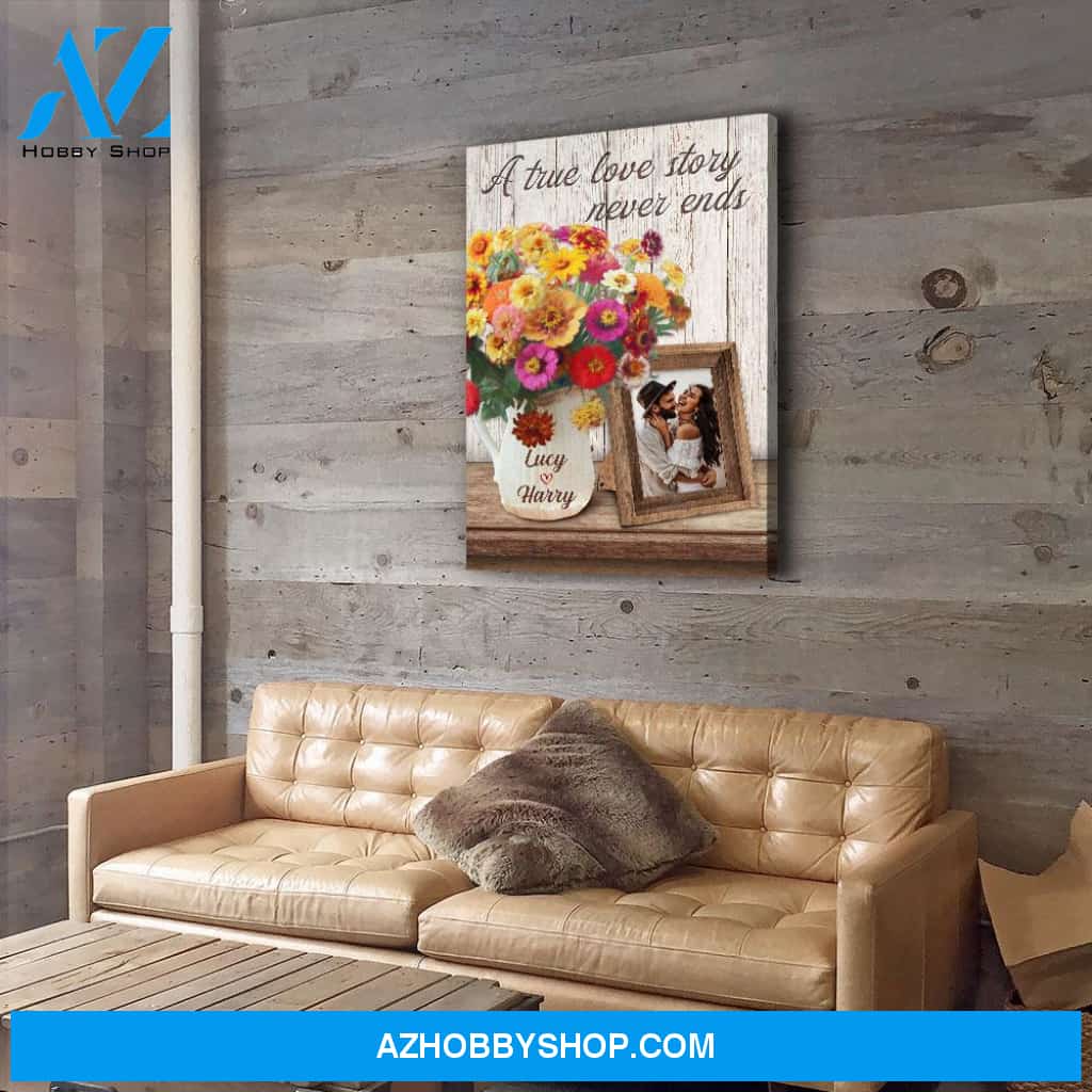 True Love Story - Personalized Custom Photo Canvas