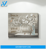 Trust In The Lord Hummingbird Premium Wall Art Canvas