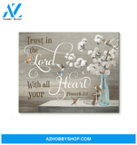 Trust In The Lord Hummingbird Premium Wall Art Canvas