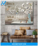 Trust In The Lord Hummingbird Premium Wall Art Canvas