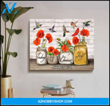 Tulips and Hummingbirds Today I Choose Joy Canvas Wall Art