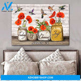 Tulips and Hummingbirds Today I Choose Joy Canvas Wall Art