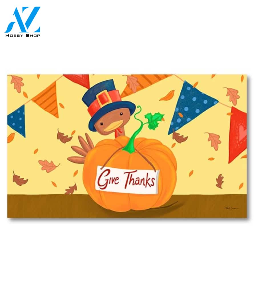 Turkey Pumpkin Doormat - 18" x 30"