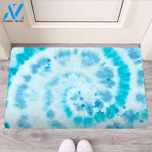 Turquoise Tie Dye Door Mat