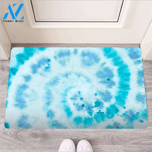 Turquoise Tie Dye Door Mat
