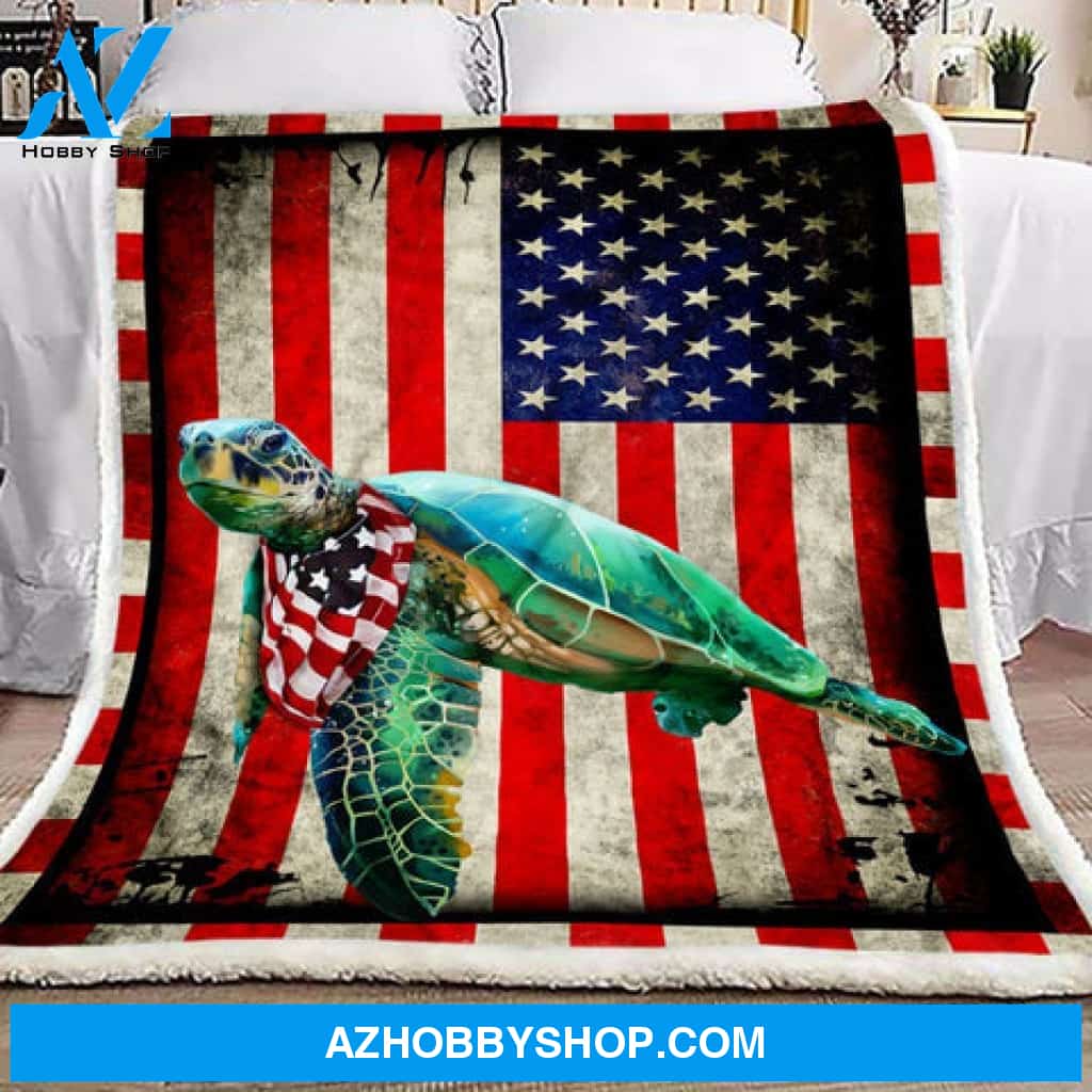 Turtle America Fleece Blanket