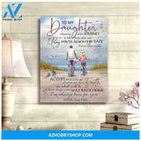 Top #33 Turtle and Beach Canvas To My Daughter Canvas Wall Art, Wall Decor Visual Art