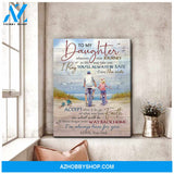 Top #33 Turtle and Beach Canvas To My Daughter Canvas Wall Art, Wall Decor Visual Art