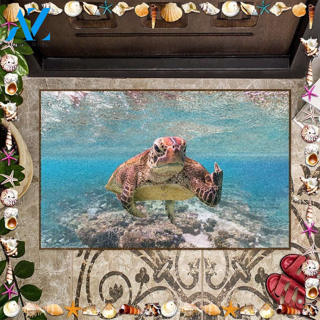 Turtle Animal Ocean Doormat | Welcome Mat | House Warming Gift